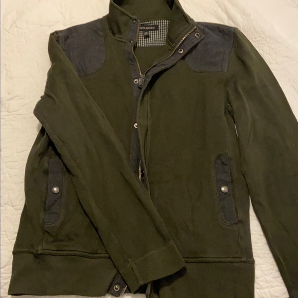 Banana republic men’s dark green zip up